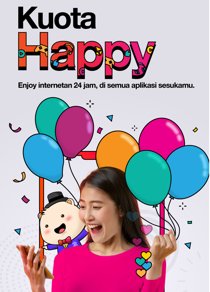 Paket Internet Three Happy - Happy Unli 22GB + Unli Youtube Paket Internet Three Happy - Happy Unli 22GB + Unli Youtube